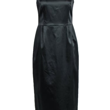 St. John Evening - Black Sleeveless Sheath Dress w/ Beading Sz 8