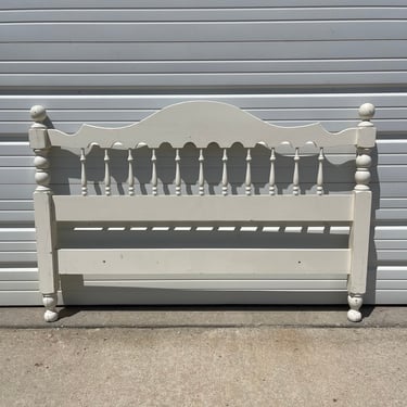 Vintage Wood Headboard French Country Full Size Bedroom Furniture Wood Neoclassical Shabby Chic White Hollywood Regency Glam Bohemian 