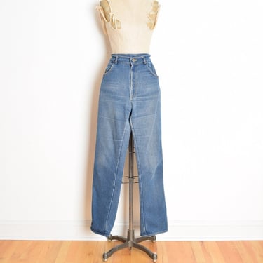 vintage 70s Lee jeans denim high waisted straight leg hippie boyfriend 29 M clothing 