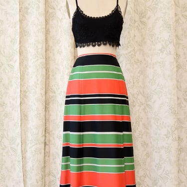 Coral Ivy Stripe Maxi Skirt S