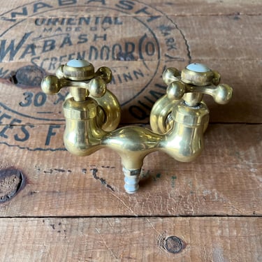 1920s Brass Hot & Cold Lab Tip Sink Faucet Architectural Salvage 