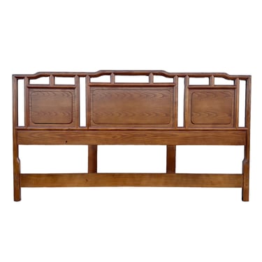 Vintage Wood King Headboard by Century - Chinoiserie Asian Style Furniture 