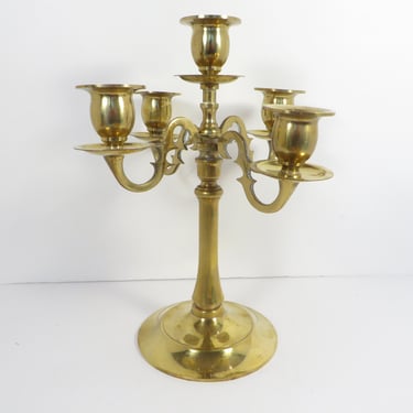 Vintage Brass Candelabra - 5 Candle Holder Candelabra 