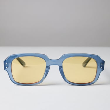 Large - New York Eye_rish, "The Downings." Baby Blue Frame with Yellow Lenses 