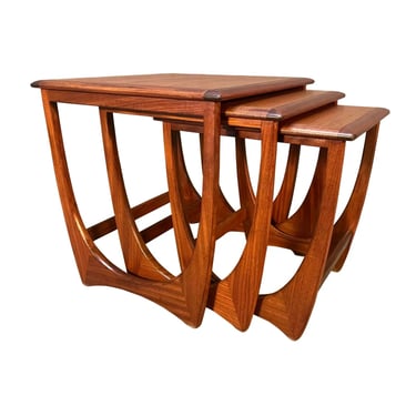 Vintage British Mid Century Modern Teak "Astro" Nesting Tables by G Plan 