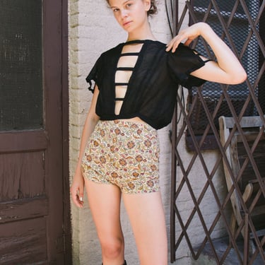 Calico Sackcloth Shorts | sz 24 