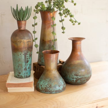 Copper Two- Toned Vase (Small Single)