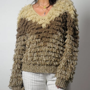 Loopknit Shaggy Chevron Sweater