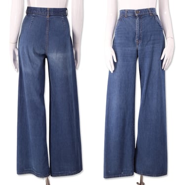 1970s LEVIS bell bottom jeans 28 , vintage 70s high rise bells , bell bottoms flares pants 8 