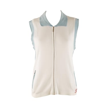 Chanel Sport Baby Blue Zipper Vest