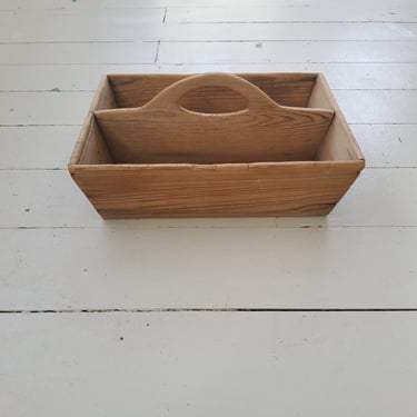 Large Cutlery Tray Rustic Wood Tray Antique Tray 