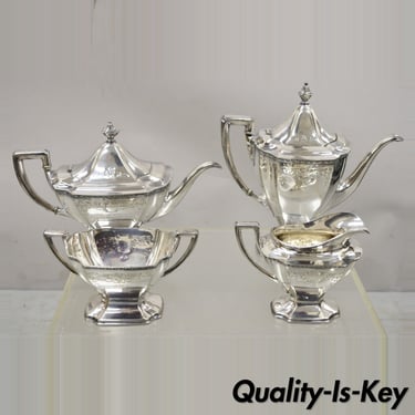 WD Smith Silver Co Chippendale EPNS Hepplewhite Silver Plated Tea Set - 4 pcs