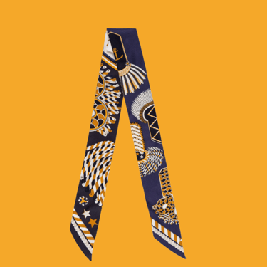 HERMÈS Epaulettes De Gala Silk Twilly Scarf