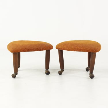 Adrian Pearsall for Craft Associates Mid Century Ottomans - Pair - mcm 