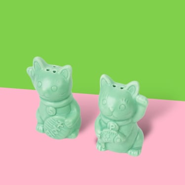 Lucky Cat Salt and Pepper Shakers