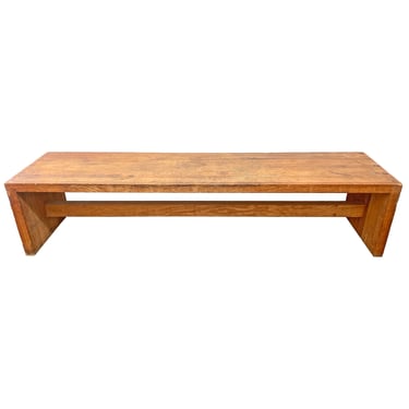 Rectilinear Modernist Wood Bench