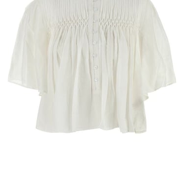 Isabel Marant Etoile Women White Cotton Blend Blouse