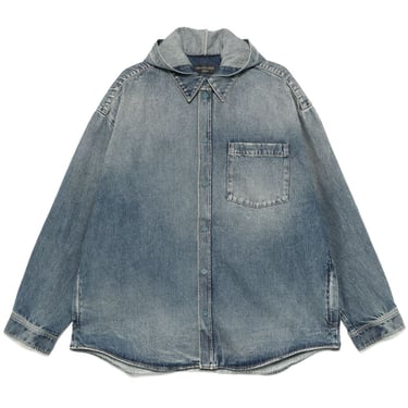 Balenciaga Men Hooded Denim Jacket