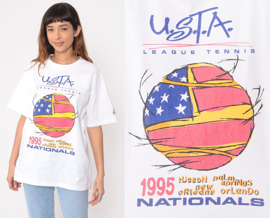1995 USTA Tennis Shirt 90s League Tennis Nationals Tshirt