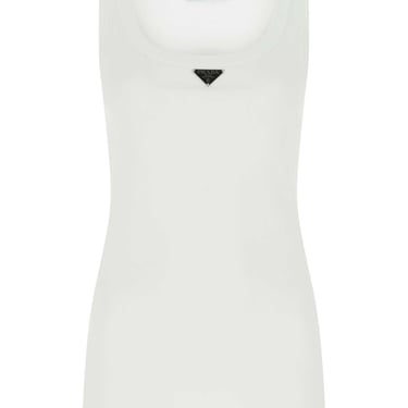 Prada Women White Cotton Tank Top