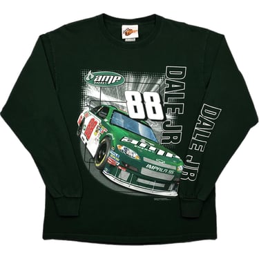 Vintage 2009 Dale Earnhardt Jr NASCAR Amp Energy Racing Long Sleeve Graphic T-Shirt Size Large 