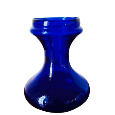 Antique English Glass Bulb Forcer, Cobalt