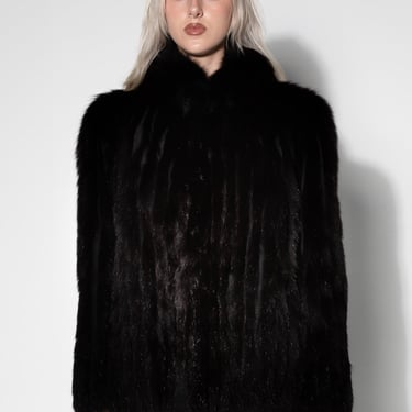 Black Fox Fur Coat