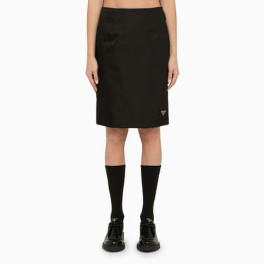 Prada Black Re-Nylon Pencil Skirt Women