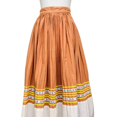 1950's Terracotta Cotton Circle Skirt