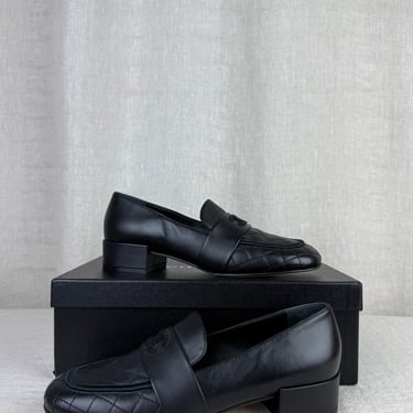 Chanel Black Loafers Size 38