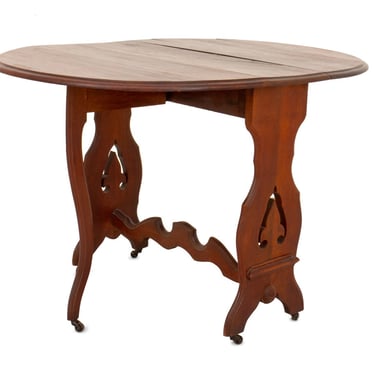 Victorian Walnut Drop-Leaf Table, 19th Century