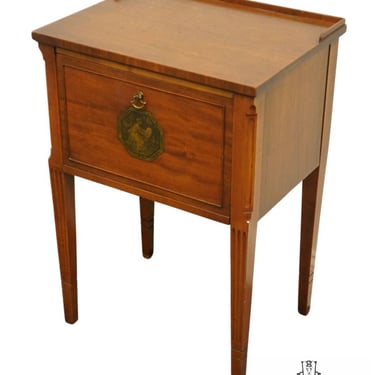 SLIGH FURNITURE Italian Provincial 18" Drop Front Nightstand w. Painting Woman Applique E523 