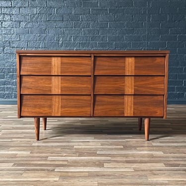Mid-Century Modern Walnut Dresser w/ Slated Drawers by Ward Furniture, c.1960’s 