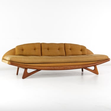 Adrian Pearsall for Craft Associates Mid Century Walnut Gondola Sofa - mcm 