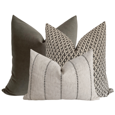 Gray Aesthetic Pillow Cover Set