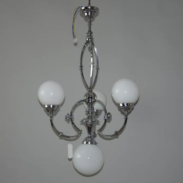 1930s Antique large Art Deco Chandelier / 1930 / Mid-century / 