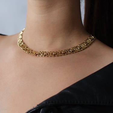 Vintage Textured Golden Necklace