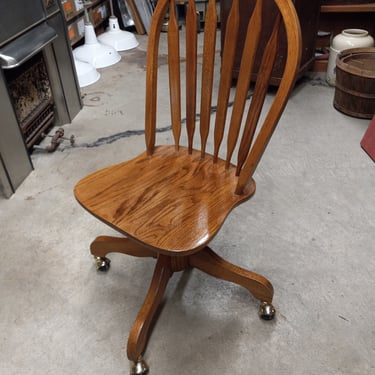 Rolling Wood Chair, 20 x 20 x 38.75