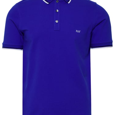 Fay Man Polo Shirt In Blue Cotton