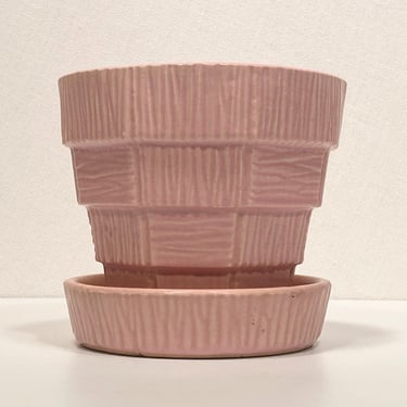 McCoy Pink Basketweave Planter 