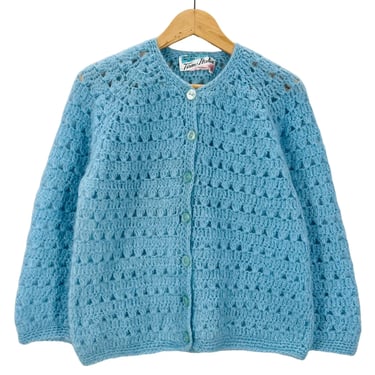Vintage Tam Italia Blue Mohair Blend Sweater Women’s Sz S/M Excellent Condition