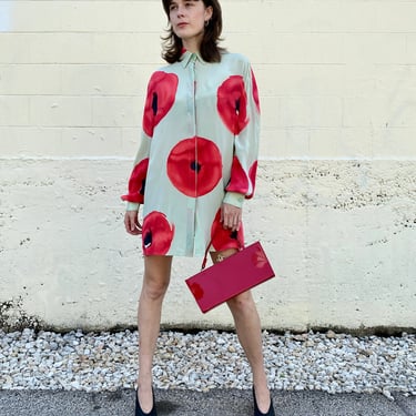 Krizia Abstract Poppy Dress